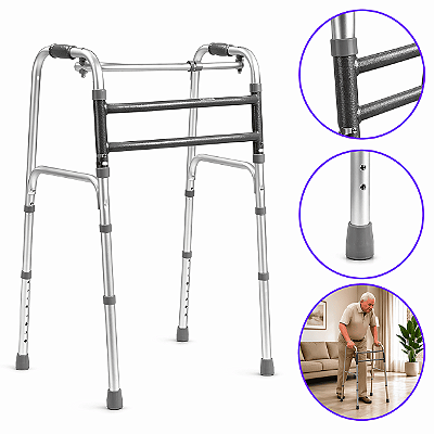 Andador D10 Em Alumínio 3 em 1 3 Barras Até 150 Kg - Dellamed