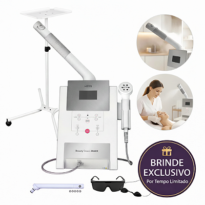 Beauty Steam Maxx Vapor Ozônio Aromaterapia Cromoterapia + Carrinho - HTM