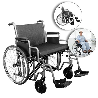Cadeira De Rodas Plus Size Até 250 Kg Código: AC30_61 - Hidrolight