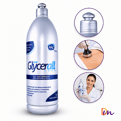 Gel Glycerall RF Para Radiofrequência Frasco Cinza 1Kg - RMC