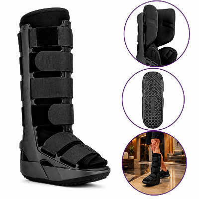 Bota Imobilizadora Standard Preta Modelo Longo - Hidrolight