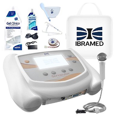 Sonopulse 1 e 3MHZ Portátil + Gel Condutivo 1kg + Bolsa Transparente - Ibramed