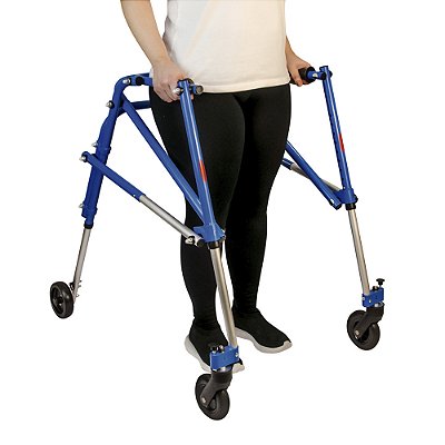 Andador Posterior Para Locomoção e Reabilitação Com 4 Rodas Tamanho M Azul Código: B061542-B - Mercur