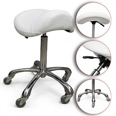 Mocho Sela Fixo Assento Ergonômico Giratório AL-A002 - Akmed