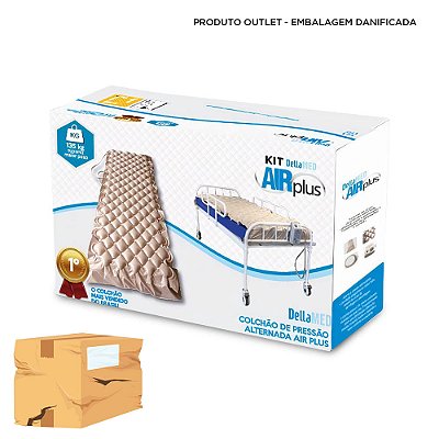 Colchão Pneumático Kit Air Plus Anti Escaras Dellamed Embalagem Danificada - Outlet