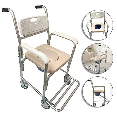 Cadeira De Banho S40 Em Alumínio Até 100Kg - Supermedy - OUTLET