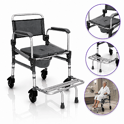 Cadeira De Banho Alumínio Premium Max 150Kg – SC106 – Hidrolight