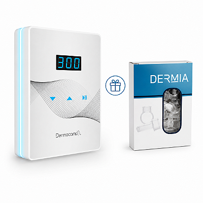 Controle De Velocidade Digital Slim Prata/Azul - Dermocamp + Anéis Batoques