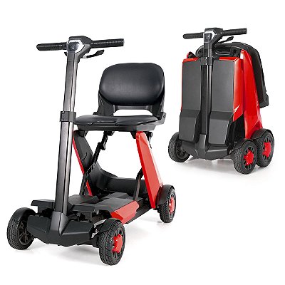 Scooter Motorizada Vermelha Dobrável Easy Go Com Controle Remoto Até 120Kg - Power Lite