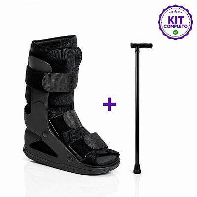 KIT RECUPERAÇÃO ORTOPÉDICA BENGALA + BOTA