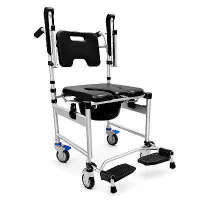Cadeira De Banho Preta S50 Até 100Kg - Supermedy