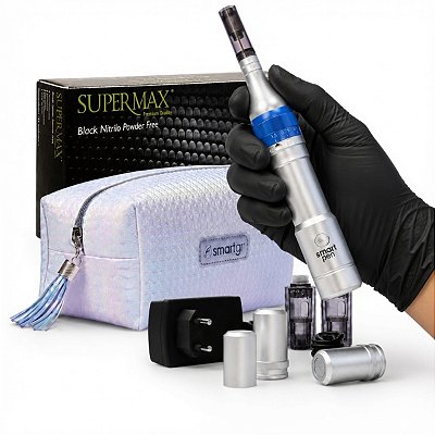 Derma Pen Caneta de Microagulhamento + Necessaire + Luva Preta
