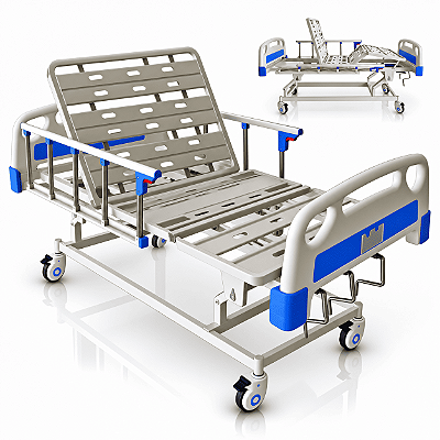 Cama Hospitalar Manual com 3 Movimentos - Longevitech