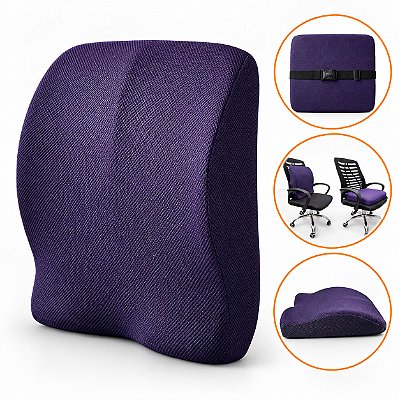 Almofada Roxa Para Assento ou Encosto 2 Em 1 - Supermedy