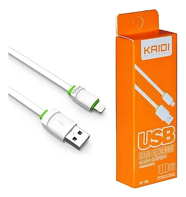 Cabo USB Kaidi Tipo C 1m Branco KD-306