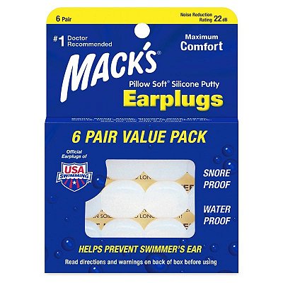 Mack's Pillow Soft Protetor Auricular 6 Pares 22 dB