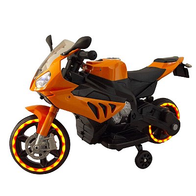 Mini Moto Elétrica Infantil 6v Esportiva Laranja - Importway