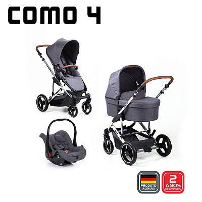 Carrinho de Bebê COMO 4 Bebê Conforto Asphalt - ABC Design