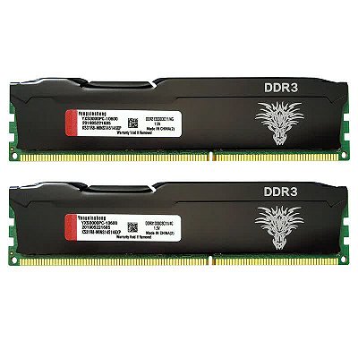 DDR3 Ram 4gb 1600 memória de mesa não-ecc unbuffered dimm colete de refrigeração preto