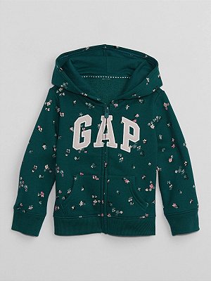 MOLETOM FLANELADO GAP - FLORAL VERDE  - MENINA