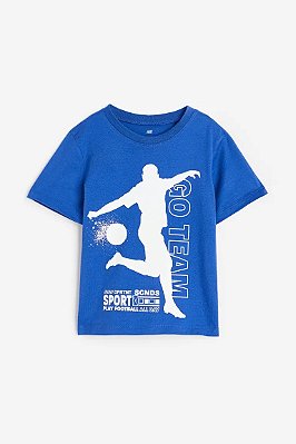 CAMISETA MANGA CURTA H&M - GO TEAM - MENINO