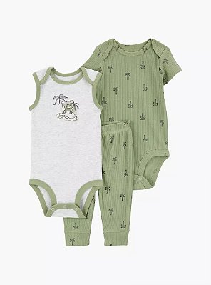 CONJUNTO 3 PEÇAS CARTER'S - COQUEIRO - MENINO