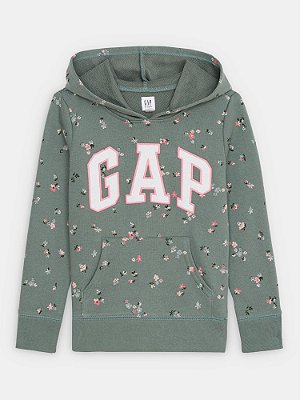 MOLETOM FLANELADO GAP KIDS - FLORAL VERDE - MENINA