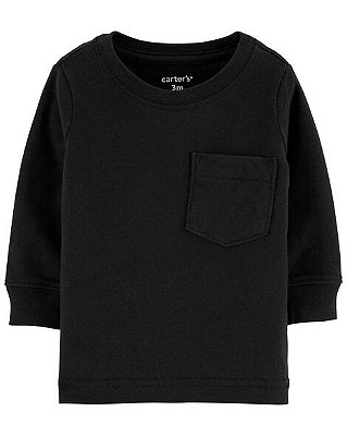CAMISETA MANGA LONGA CARTER'S - PRETA - MENINO