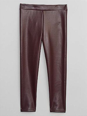 CALÇA LEGGING GAP  - VINHO - MENINA (COURO SINTÉTICO)