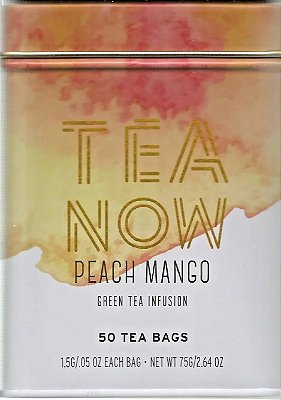 CAIXA DE CHÁ TEA NOW - PEACH MANGO - 50 SACHÊS