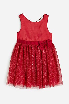 VESTIDO FESTA H&M - TULE VERMELHO - MENINA