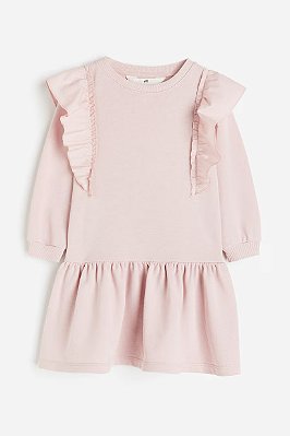 VESTIDO MOLETINHO H&M - ROSINHA - MENINA