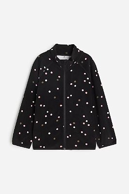 CASACO FLEECE H&M - PRETO - MENINA