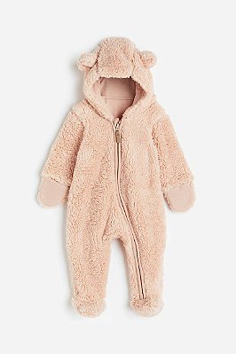 MACACÃO PELUCIADO H&M - TEDDY ROSE - MENINA