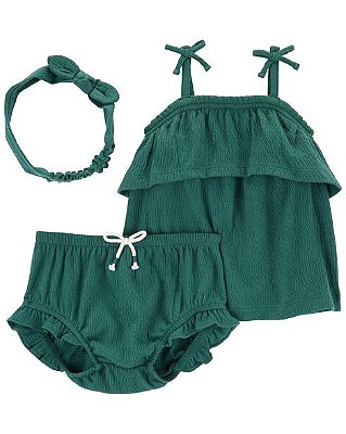 CONJUNTO VERÃO 3 PEÇAS CARTER'S - VERDE - MENINA