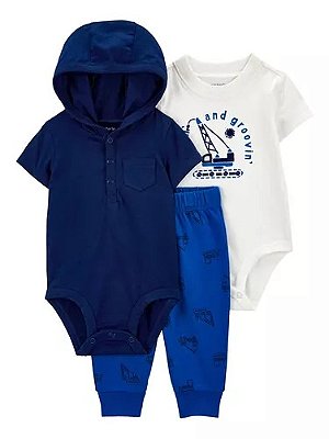 CONJUNTO 3 PEÇAS CARTER'S - MOVIN' AND GROOVIN' - MENINO