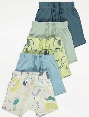 KIT 5 BERMUDAS GEORGE BABY - DIVERSOS - MENINO