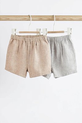 KIT 2 BERMUDAS NEXT - MARROM E CINZA - MENINO