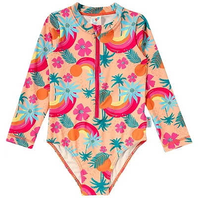 MODA PRAIA MAIÔ TIP TOP KIDS - TROPICAL - PROTEÇÃO UV50+ - MENINA