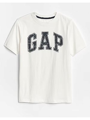 CAMISETA MANGA CURTA GAP KIDS - LOGO AZUL - MENINO