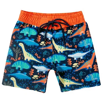 BERMUDA MODA PRAIA TIP TOP - DINOS "RAWR" - PROTEÇÃO UV50+ - MENINO