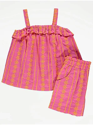 CONJUNTO VERÃO 2 PEÇAS GEORGE BABY - ROSA - MENINA