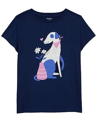 CAMISETA MANGA CURTA CARTER'S - CACHORRO - MENINA