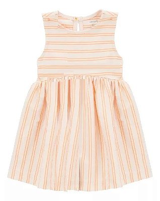 VESTIDO CARTER'S - LISTRADO LARANJA - MENINA
