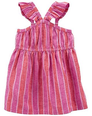 VESTIDO CARTER'S - LISTRADO ROSA - MENINA