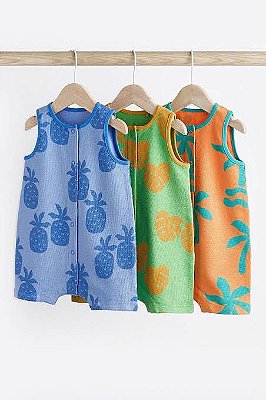 KIT 3 ROMPERS NEXT BABY - ABACAXI - MENINO