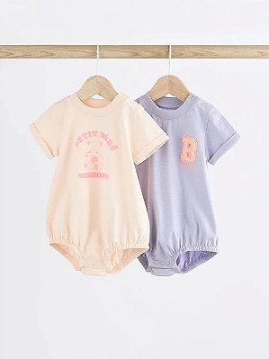 KIT 2 MACACÕES ROMPERS NEXT BABY - PETIT BEBE - MENINA