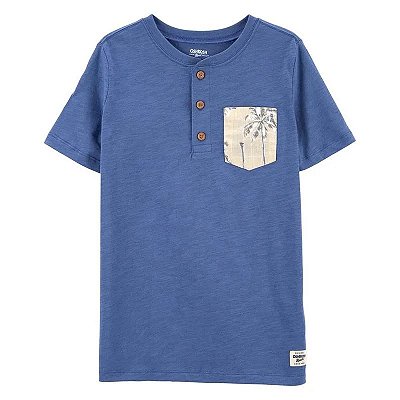CAMISETA MANGA CURTA OSHKOSH - COQUEIRO AZUL - MENINO