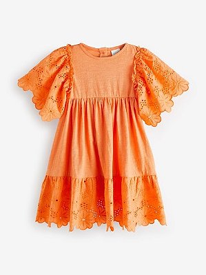 VESTIDO NEXT BABY - FLORAL LARANJA - MENINA
