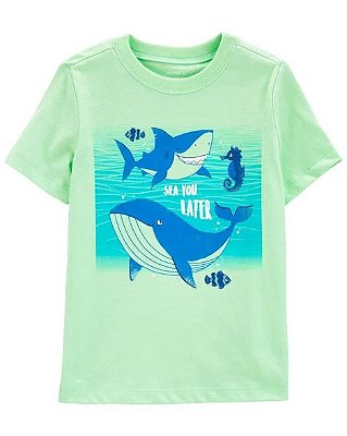 CAMISETA MANGA CURTA CARTER'S - FUNDO DO MAR - MENINO